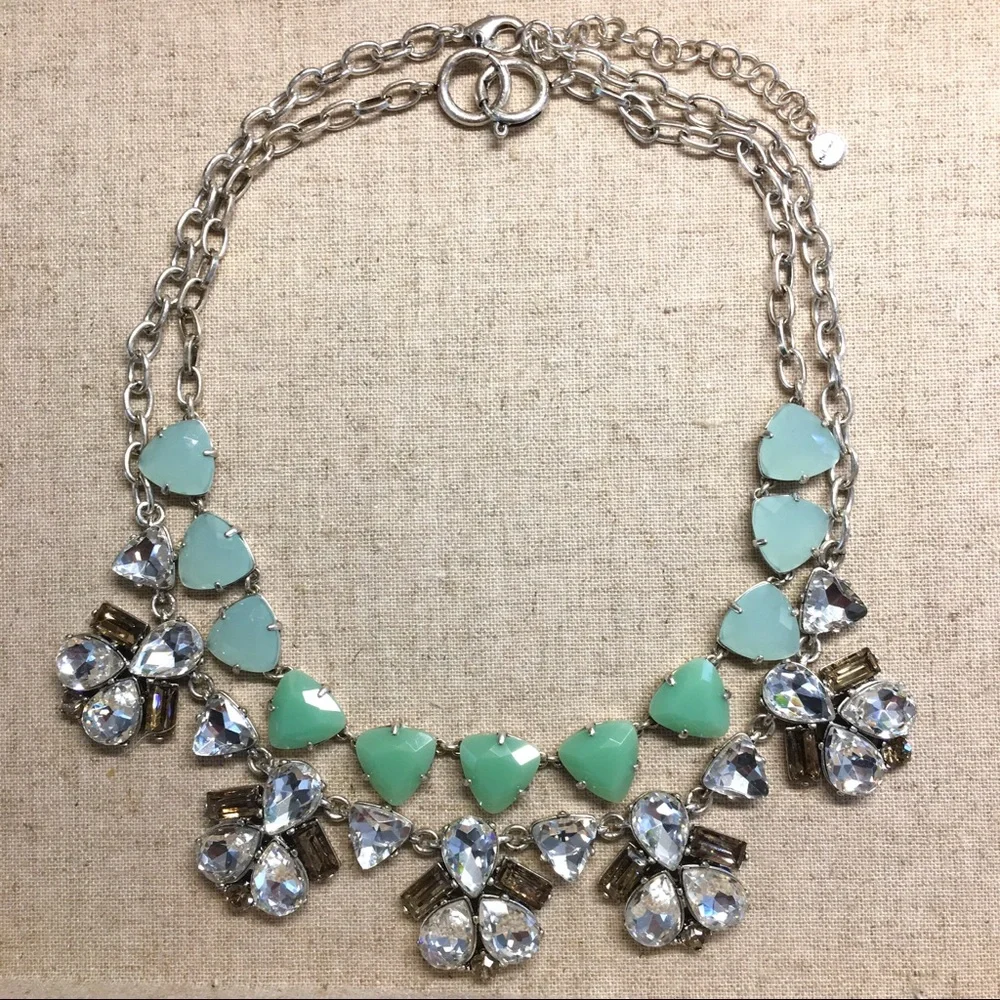 Stella & Dot Sparklng Bejeweled Retired Lila Crystal+Silver+SmokyQaurtzN… - Picture 11 of 16